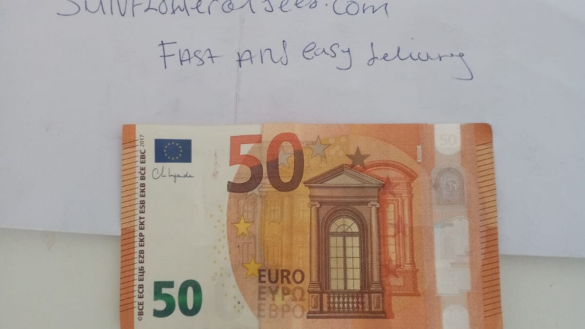 New 50 euro note/ Fake € 50 banknote euro money